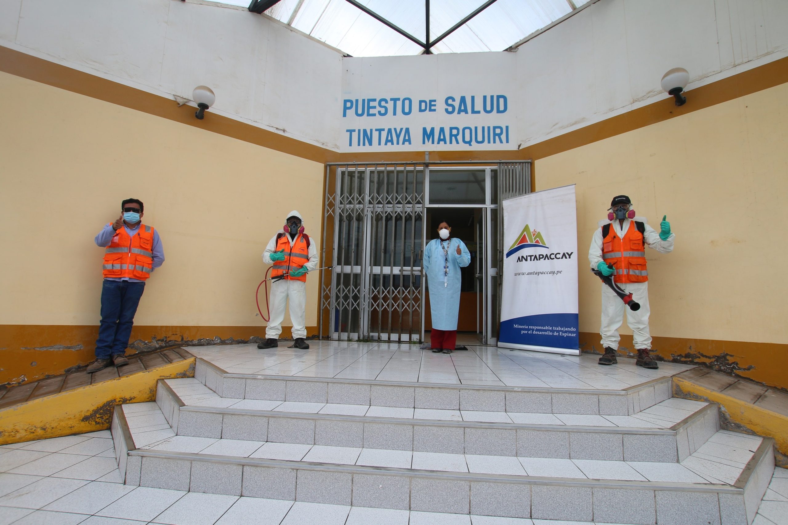 Antapaccay culminó segunda campaña de desinfección contra Covid 19 en Espinar.