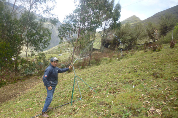 Antamina y Santa Cruz de Pichiu trabajan conjuntamente para mejorar la eficiencia del uso de agua con sistemas de riego tecnifica