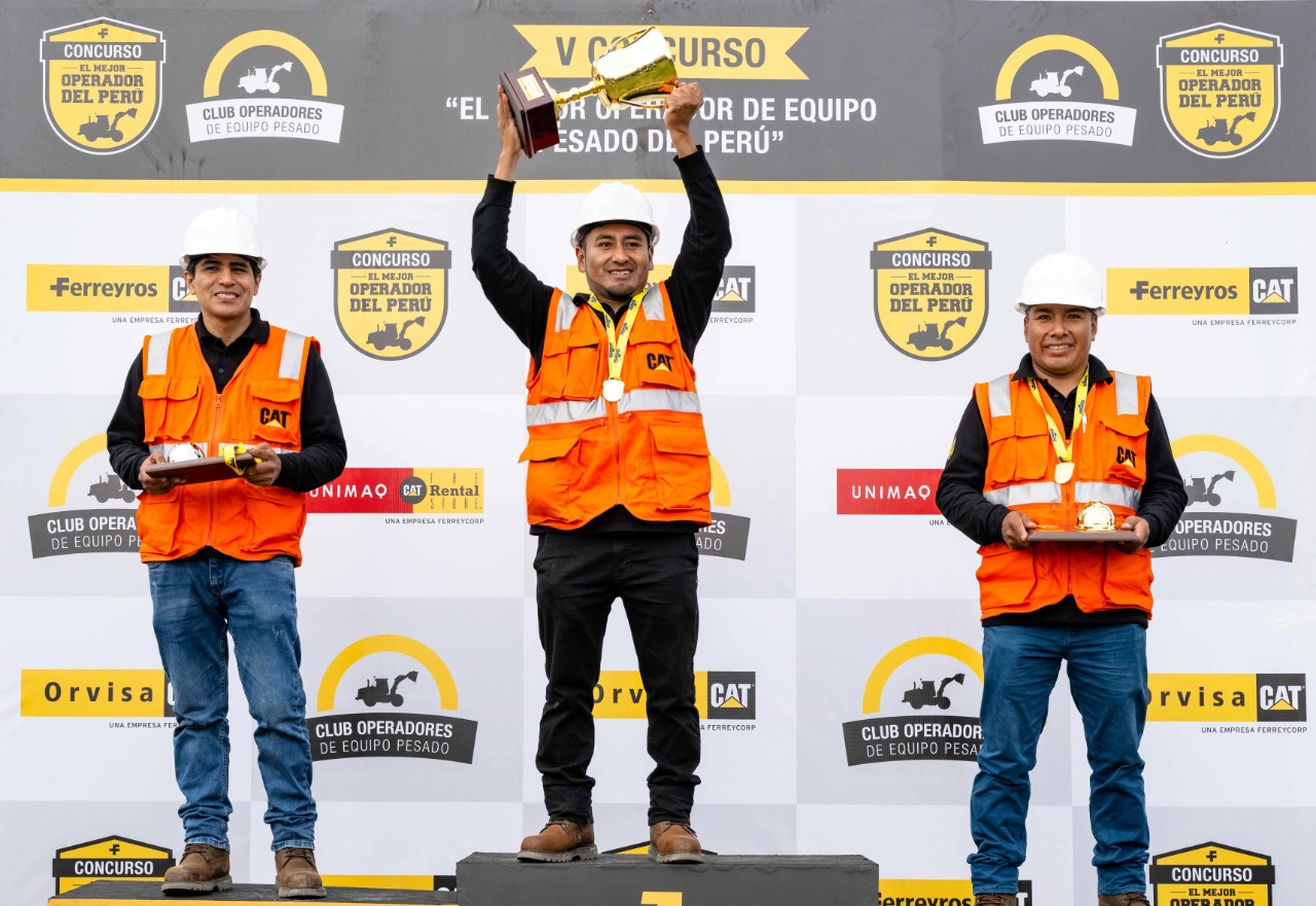 Tres peruanos disputarán en Brasil el título de mejor operador de maquinaria pesada de Latinoamérica