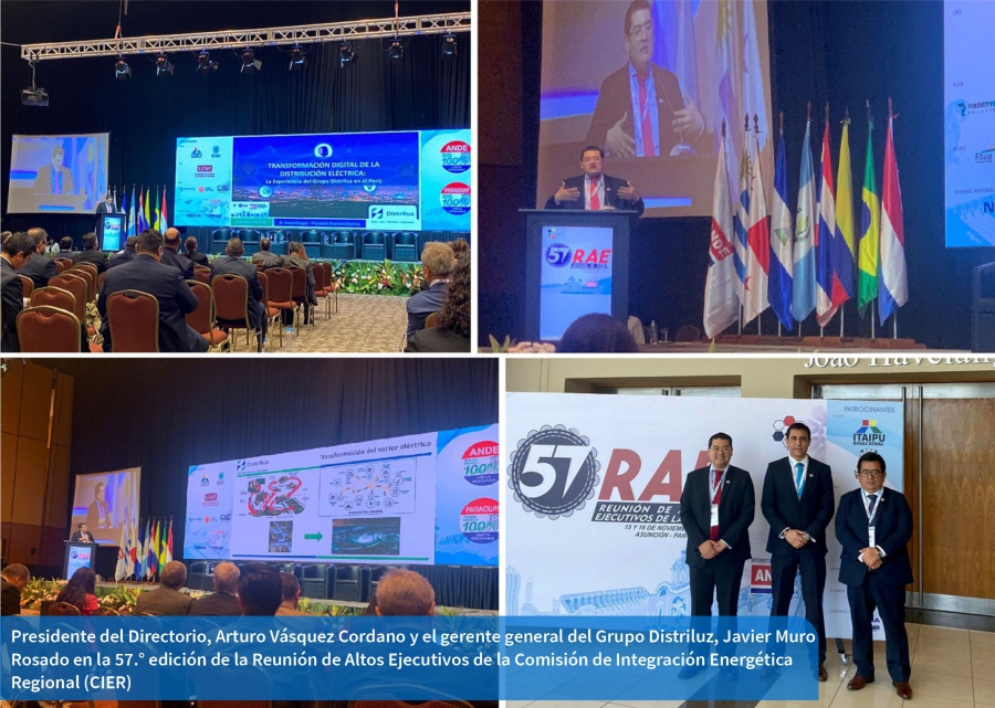 Presidente del Grupo Distriluz destaca los beneficios de la gestión corporativa y la transformación digital de la distribución eléctrica en el Perú en la 57. ° Reunión de Altos Ejecutivos de la CIER en Paraguay