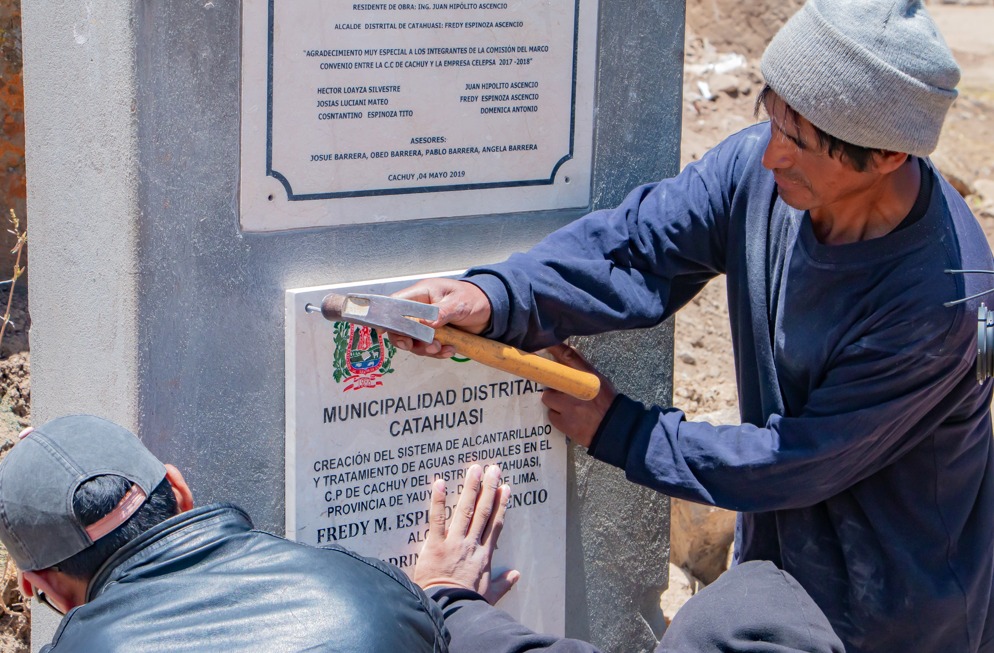 Celepsa y la Municipalidad de Catahuasi inauguran la obra “Sistema de alcantarillado y tratamiento de aguas residuales” en la localidad de Cachuy