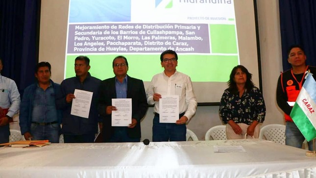 Hidrandina beneficiará a más de 7 mil habitantes del distrito de Caraz con instalación de nuevas lámparas LED