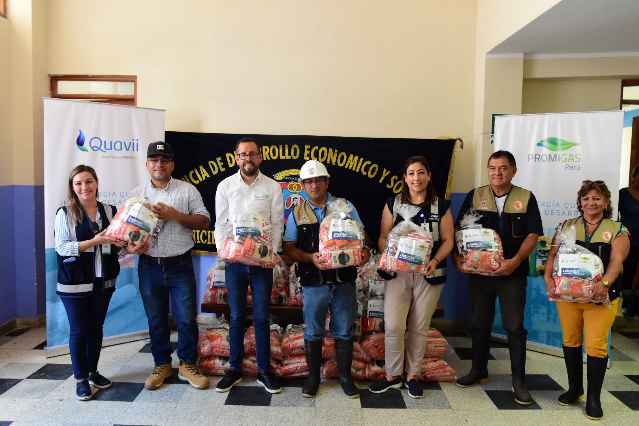 Quavii entrega 25,000 kilogramos de ayuda humanitaria y motobombas para familias afectadas por los fenómenos climáticos en el norte peruano